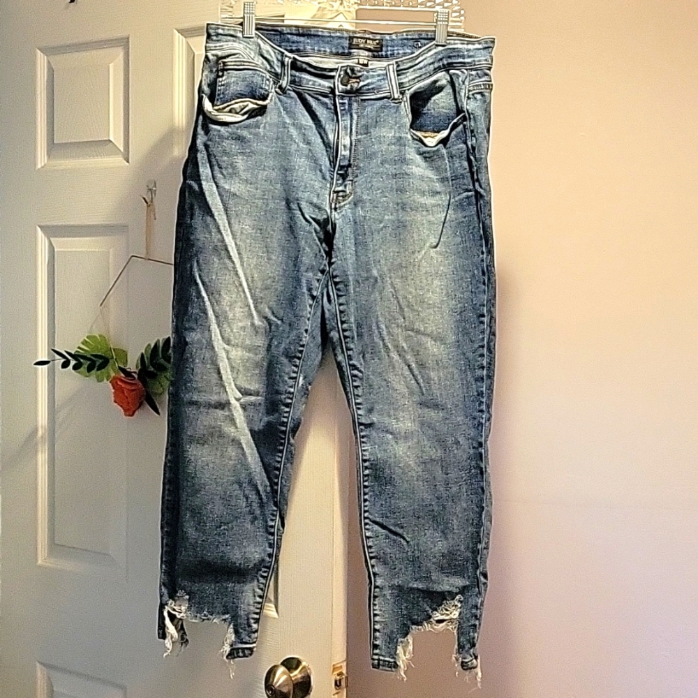 Judy blue frayed hem jeans